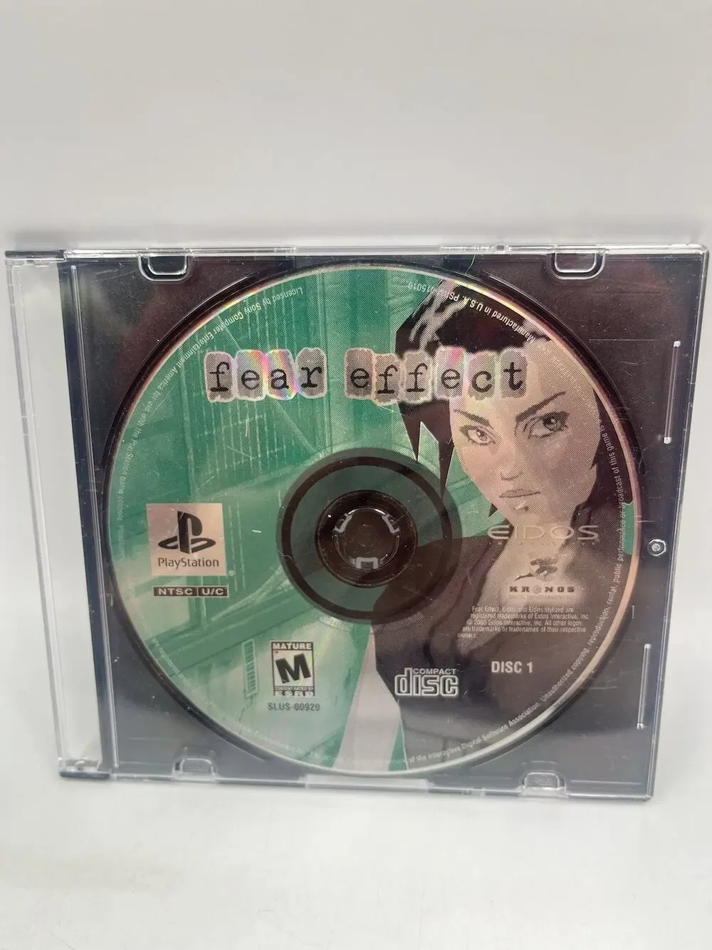Fear Effect Disc 1 Only (Sony Playstation, 2000) PS1 - Free Shipping!